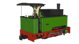 Rapido Trains 986507 OO-9 Gauge Kerr Stuart Sirdar – Plain Green DCC FITTED