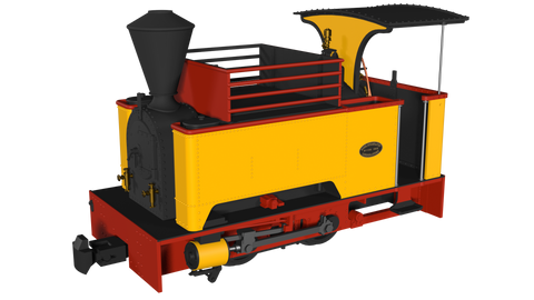 Rapido Trains 986508 OO-9 Gauge Kerr Stuart Sirdar – Plain Yellow DCC FITTED