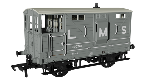 Rapido Trains 987004 OO Gauge LNWR D17b Brake – LMS (pre-36) No.280361