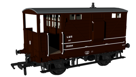 Rapido Trains 987005 OO Gauge LNWR D17b Brake – LMS (post-36) No.130894