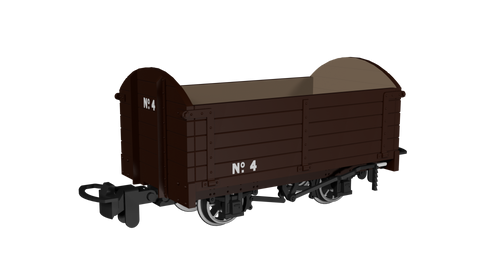 Rapido Trains 990001 OO-9 Gauge Dropside Open – Plain Brown No.4