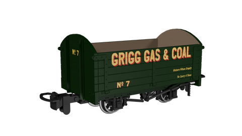 Rapido Trains 990006 OO-9 Gauge Dropside Open – Grigg Gas & Coal No.7
