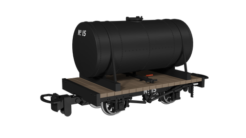 Rapido Trains 990101 OO-9 Gauge Cylindrical Tank – Plain Black No.15