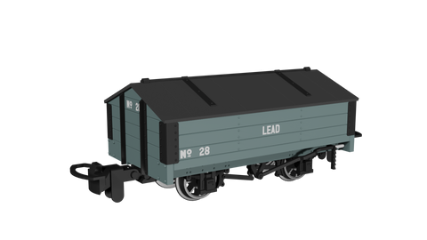 Rapido Trains 990404 OO-9 Gauge Peaked Roof Van – Grey ‘Lead’ No.28