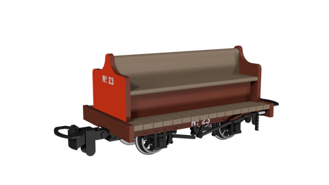 Rapido Trains 990502 OO-9 Gauge Manrider – Brown with Red Ends No.23