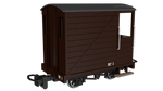 Rapido Trains 990801 OO-9 Gauge Single Veranda Brake Van – Plain Brown No.1