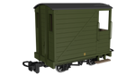 Rapido Trains 990805 OO-9 Gauge Single Veranda Brake Van – Plain Green No.11