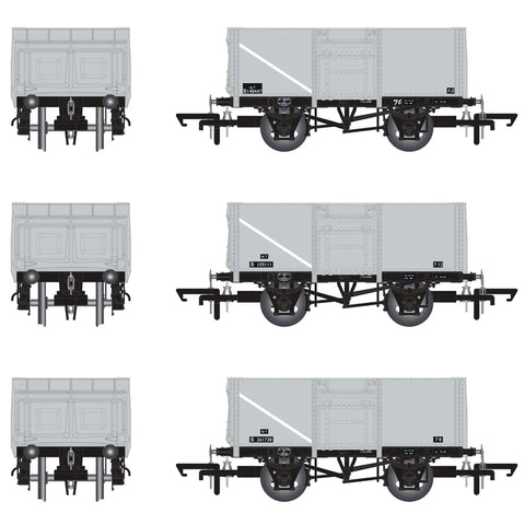 Accurascale 1027 OO Gauge BR 16T Mineral - 1/109 - BR Freight Grey - Pack F