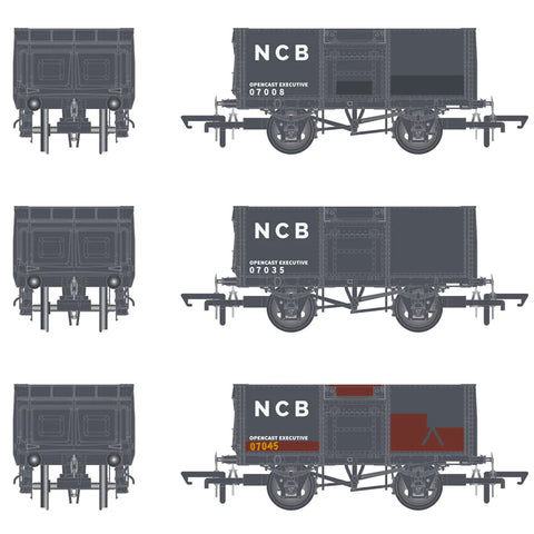 Accurascale 1048 OO Gauge BR 16T Mineral - 1/109 - NCB (Onllywn Colliery) Overall Slate Grey - Pack I
