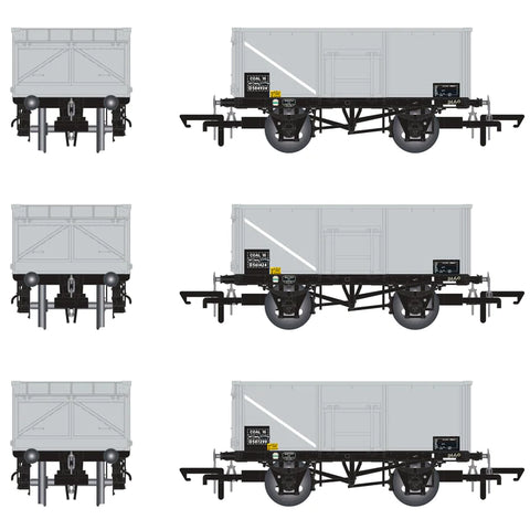 Accurascale 1062 OO Gauge BR 16T Mineral - COAL 16 (Rebody) - BR Freight Grey - Pack O