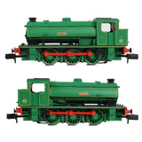 EFE Rail E85504 N Gauge WD Austerity Saddle Tank 'Amazon' National Coal Board Lined Green