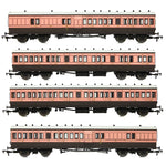 EFE Rail E86011 OO Gauge LSWR Cross Country 4-Coach Pack LSWR Salmon & Brown