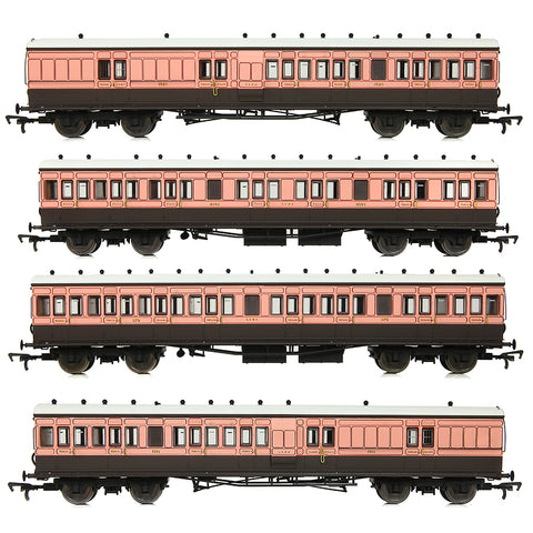 EFE Rail E86011 OO Gauge LSWR Cross Country 4-Coach Pack LSWR Salmon & Brown