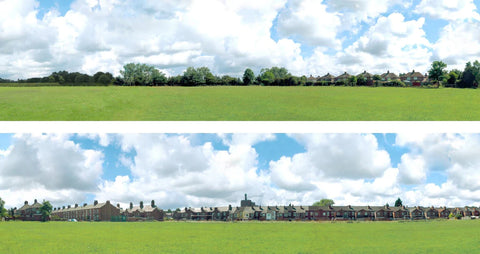 ID Backscenes 106B OO Gauge STANDARD 15" Into the Town Backscene (B) (2x 5')