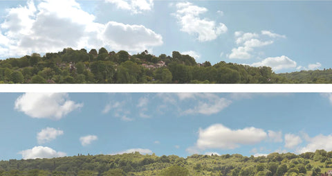 ID Backscenes 115B OO Gauge STANDARD 15" Suburbs (B) Backscene (2x 5')
