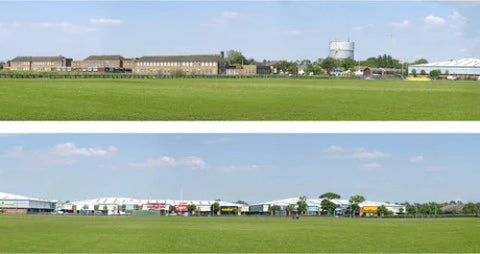 ID Backscenes 205 OO Gauge STANDARD 15" Retail Park Backscene (2x 5')