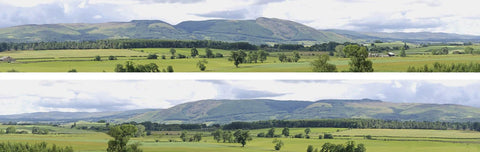 ID Backscenes N208B N Gauge STANDARD 9" Hills & Dales Backscene (2x 5')