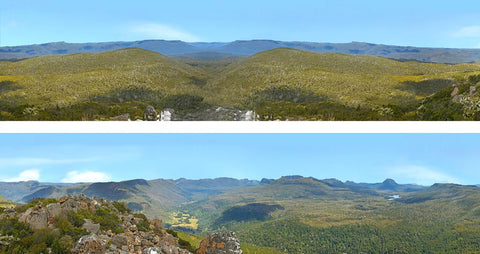 ID Backscenes P279A OO Gauge PREMIUM 15" Wild Hills Backscene (2x 5')