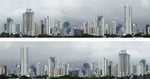 ID Backscenes P330 OO Gauge PREMIUM 15" City Skyline Backscene (2x 5')