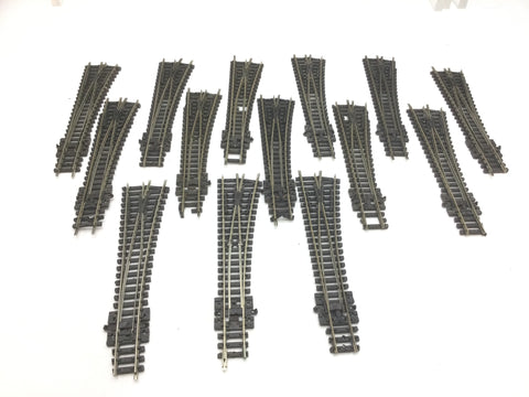 Peco SL-395 N Gauge Medium Radius Right Hand Insulfrog Point x14 (Clipped)