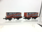 Mainline 37-167 OO Gauge 7 Plank Wagon Moreland/England's Glory x2