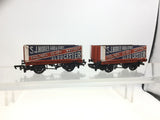 Mainline 37-167 OO Gauge 7 Plank Wagon Moreland/England's Glory x2