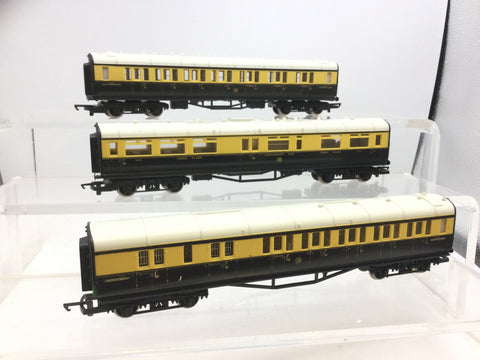 Hornby R429/R430/R454 OO Gauge GWR Collett Coaches x3