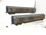 Jouef HO Gauge Cargowaggon Sliding Door Wagon x2 (WEATHERED/LINK COUPLINGS)