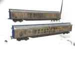 Jouef HO Gauge Cargowaggon Sliding Door Wagon x2 (WEATHERED/LINK COUPLINGS)