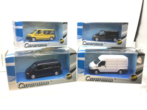 Job Lot of 4 Cararama 1:72 Scale Vans (Lot 1)