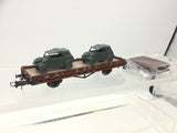 Roco Minitanks 839 HO Gauge DRG Flat Wagon with Kubelwagens Load