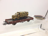 Roco Minitanks 767 HO Gauge DRG Flat Wagon with Camo Half Track Truck Load