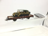 Roco Minitanks 894 HO Gauge DRG Flat Wagon with Camo Half Track Load