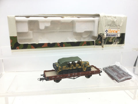 Wagon Roco Minitanks HO 818 Transport D'engins Militaires - Édition Limitée - Neuf