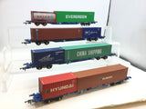 Hornby OO Gauge KFA Intermodal Wagon Tiphook x4