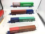 Hornby OO Gauge KFA Intermodal Wagon Tiphook x4