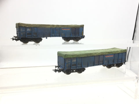 Piko 58707 HO Gauge NS Gondola Wagon x2 (WEATHERED)