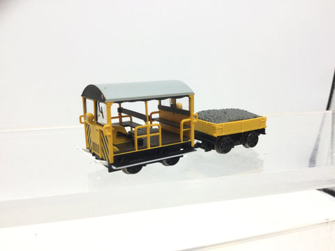Bachmann 32-993 OO Gauge BR Engineers Yellow Wickham Trolley (Wasp Stipes)