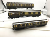 Hornby R122/R123 OO Gauge GWR Clerestory Coach x3