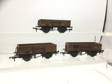 Bachmann 38-340 OO Gauge BR 13t Steel Wagons Weathered Triple Pack