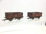 Dapol 4F-071-161 OO Gauge 7 Plank Wagon Set Black Park Weathered