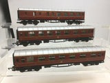 Hornby R433 OO Gauge LMS Stanier Composite Coach 3934 x3