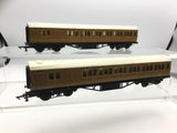 Graham Farish 10632 OO Gauge LNER Teak Mainline Brake Coach 45623 x2