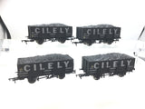 Dapol 4F-038-104 OO Gauge 20t Steel Mineral Wagon Cilely Colliery x4 (RENUMBERED)