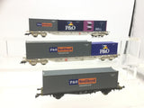 Fleischmann HO Gauge DB/NS Container Wagons x3