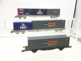 Fleischmann HO Gauge DB/NS Container Wagons x3