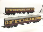 Triang OO Gauge BR Maroon/Cream 9" Coach x2