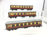 Hornby Dublo OO Gauge 3 Rail Stanier Maroon/Cream Coaches M26133/M4183