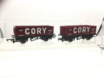 Hornby R22 OO Gauge Mineral Wagon Wm Cory x2