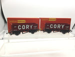 Hornby R22 OO Gauge Mineral Wagon Wm Cory x2